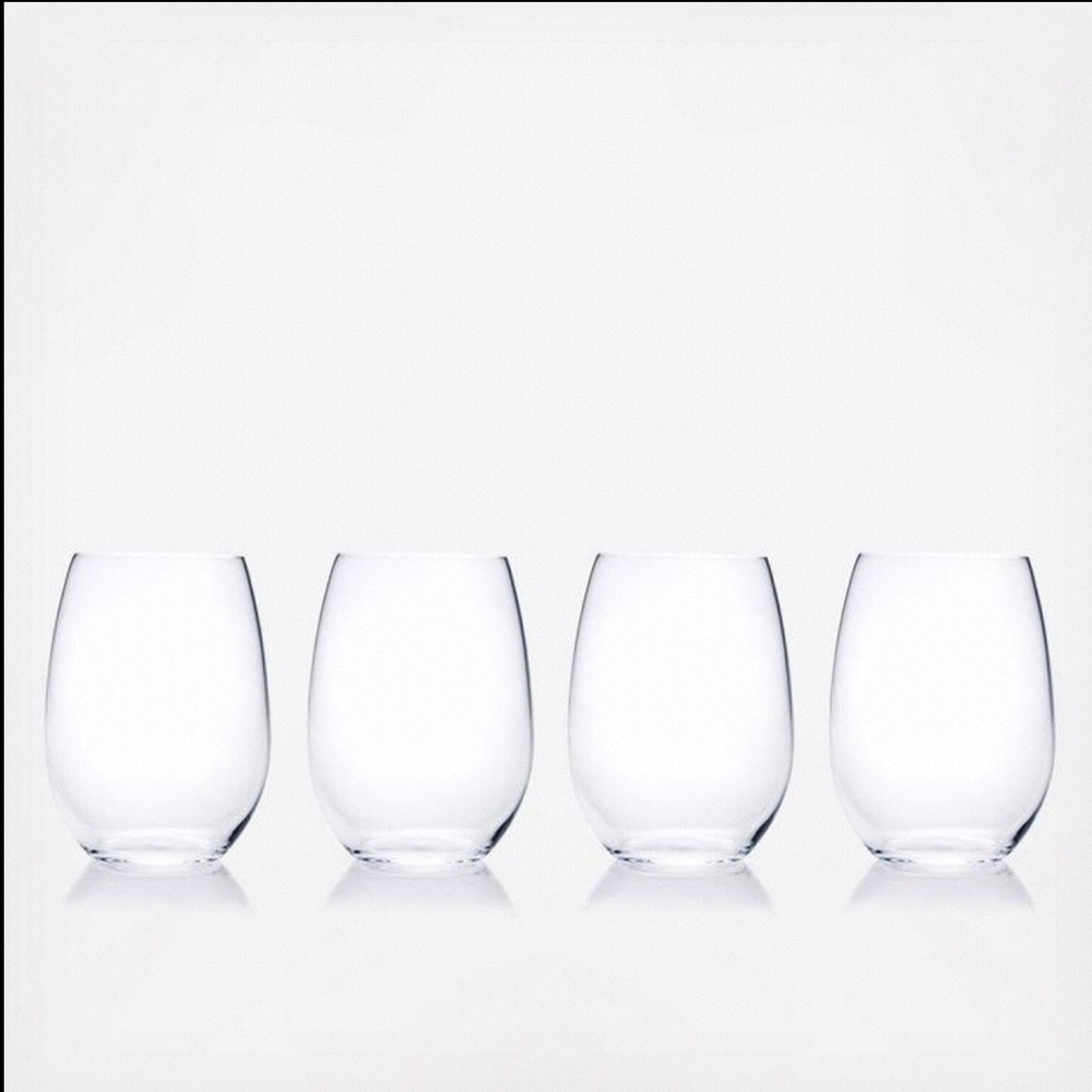 New in box Mikasa Laura stemless glasses